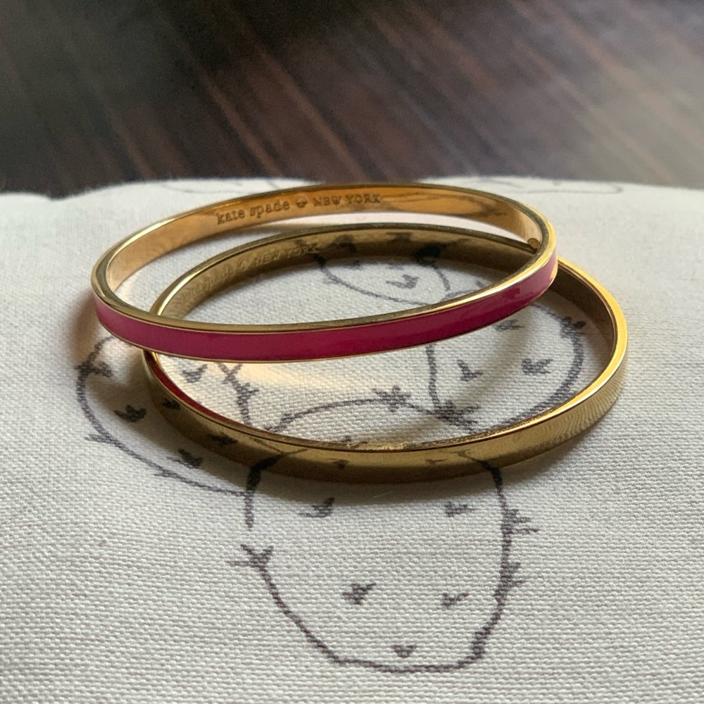 Kate spade ♠️ bangles - set of 2 with storage bag